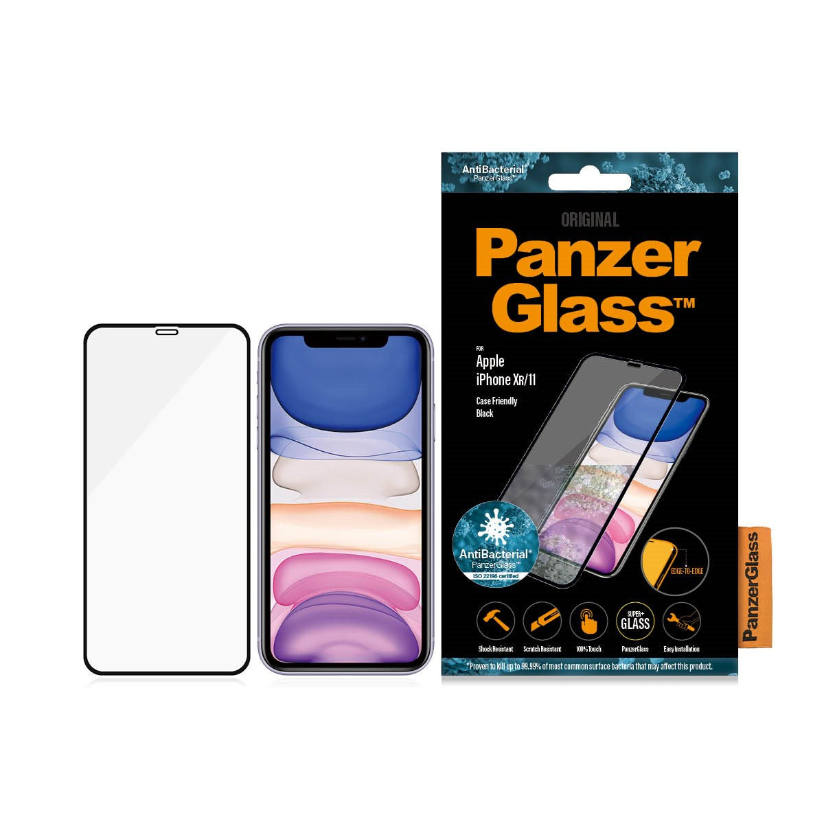 PanzerGlass® Displayschutzglas iPhone 11 | XR | Edge-to-Edge