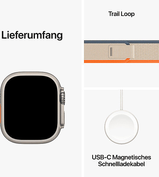 Apple Watch Ultra 2 | 49mm | Titan | 4G | SGT | mit Armband Beige/Orange