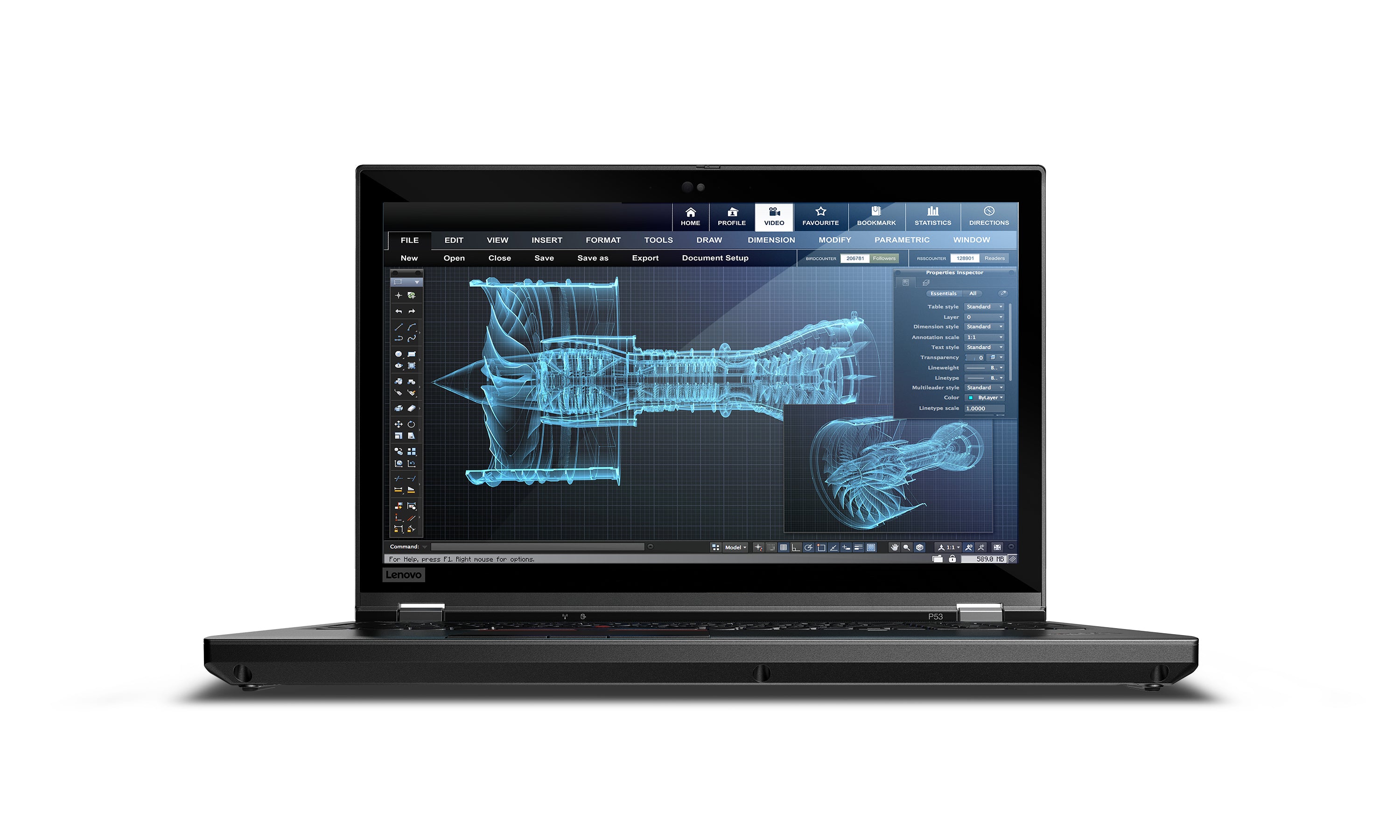 LENOVO Notebook ThinkPad P53 | i7 9.Gen | 32GB | 512GB | 15.6" FHD | SGT