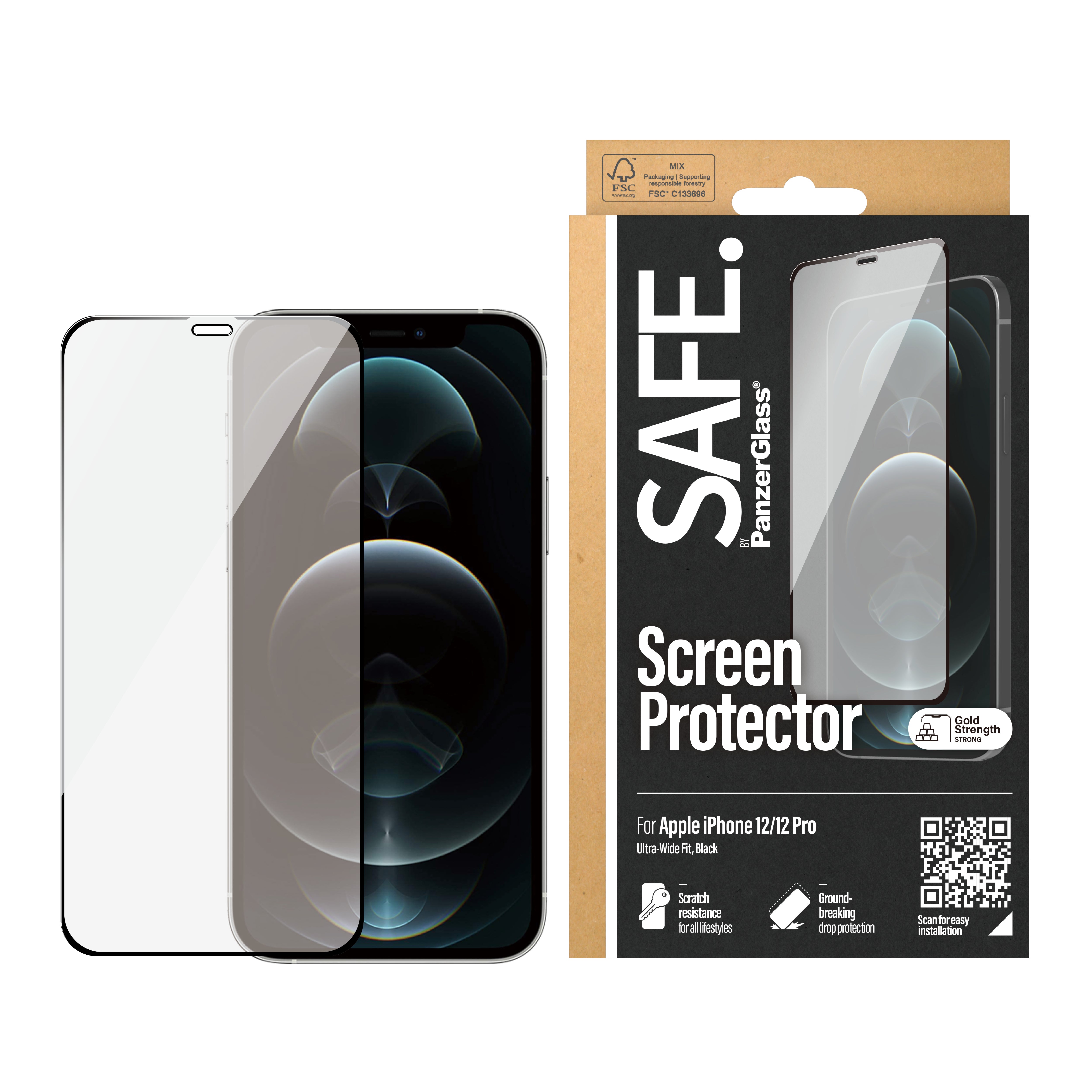 SAFE. by PanzerGlass® Displayschutzglas iPhone 12 | 12 Pro | Edge-to-Edge