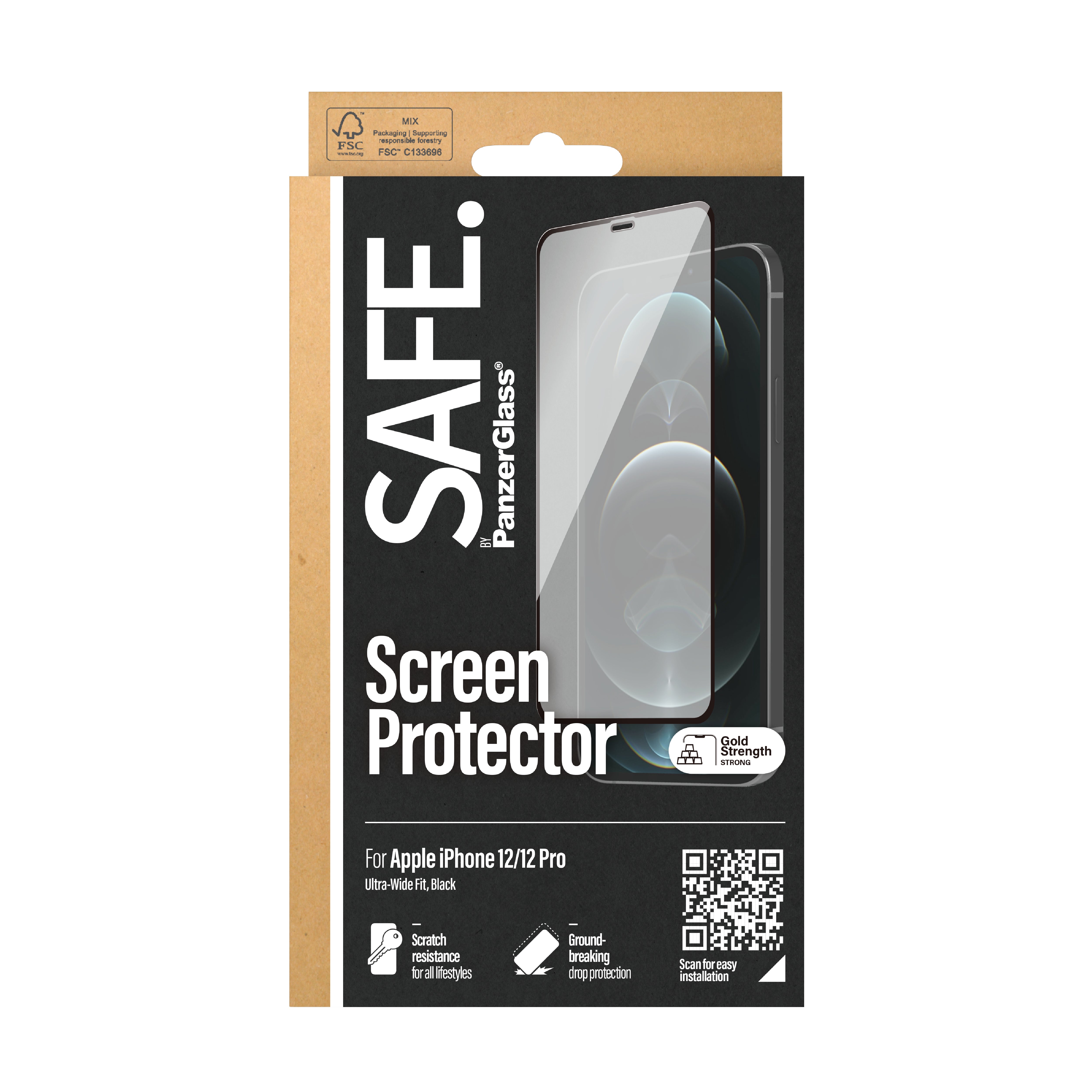 SAFE. by PanzerGlass® Displayschutzglas iPhone 12 | 12 Pro | Edge-to-Edge